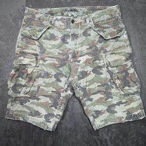 Mason's Cargo Shorts Mens Sz 33 (48) Vietnam Green Distressed Historical Italy